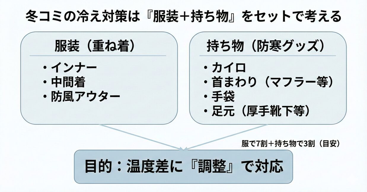 冬コミの冷え対策は「服装+持ち物」をセットで考える