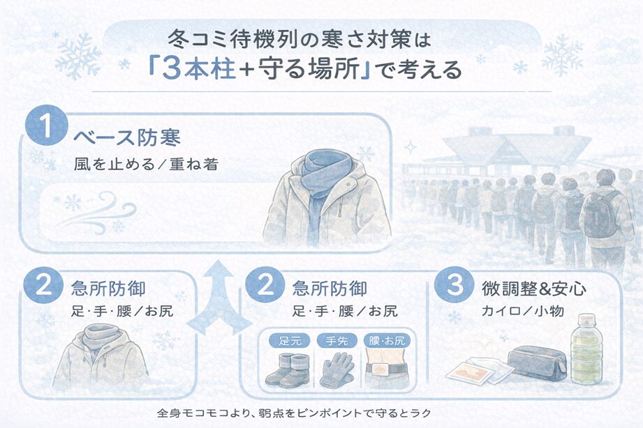 冬コミ待機列の寒さ対策