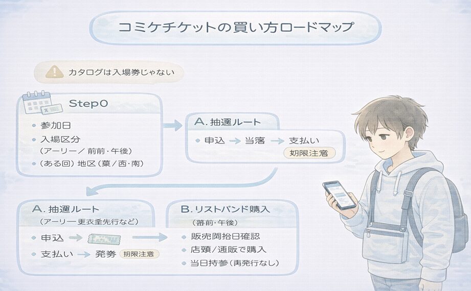 コミケ チケットはいつから？抽選はいつから？