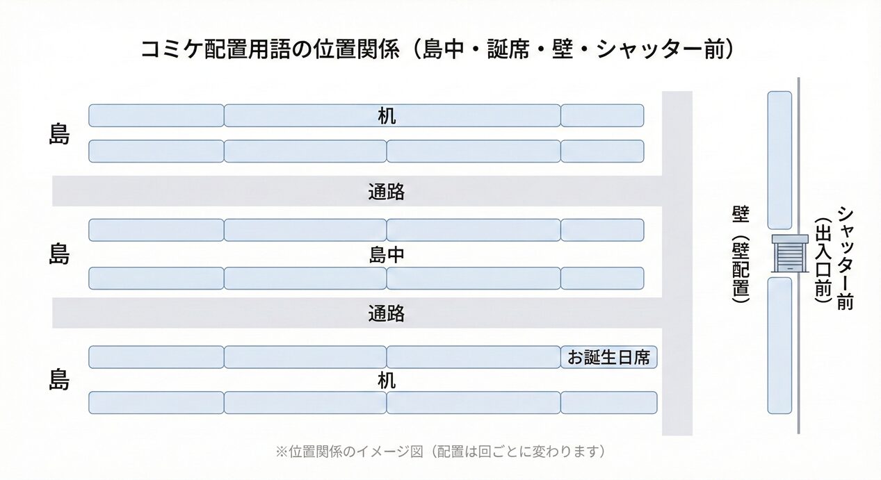 コミケ配置用語の位置関係