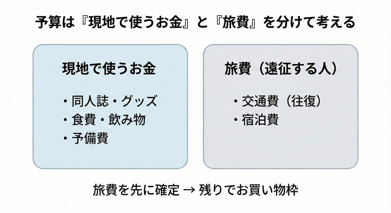 予算は「現地で使うお金」と「旅費」を分けて考える