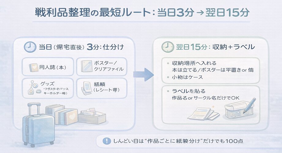 コミケ 戦利品整理