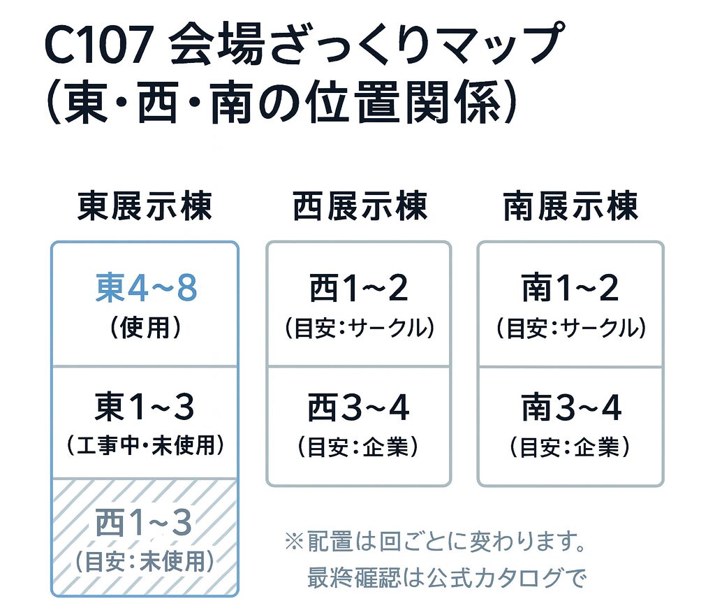 冬コミC107 配置図
