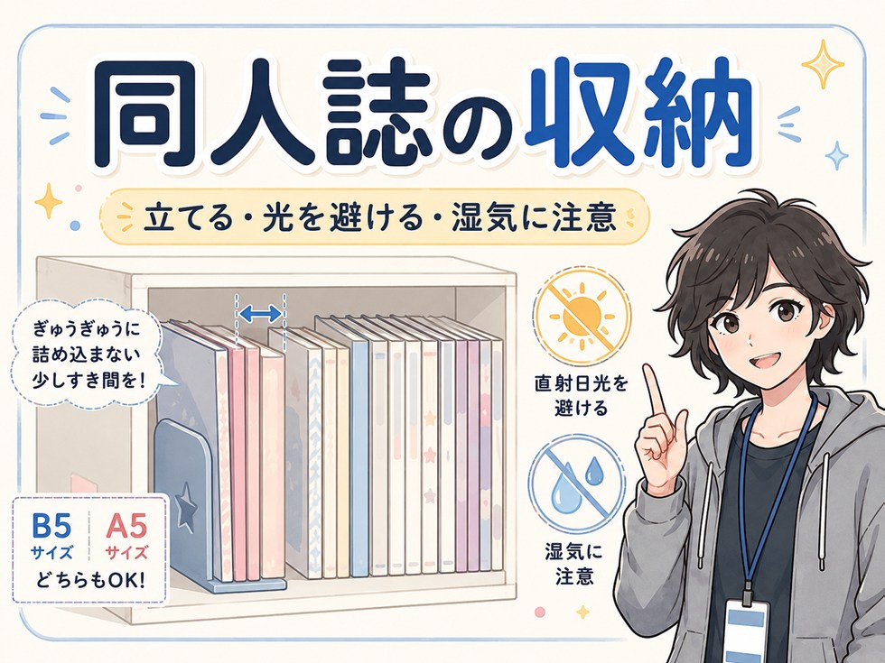 同人誌の収納：折れ・日焼け・湿気を防げば長持ちします