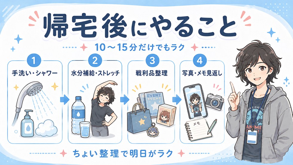 帰宅後にやっておくとラクなこと