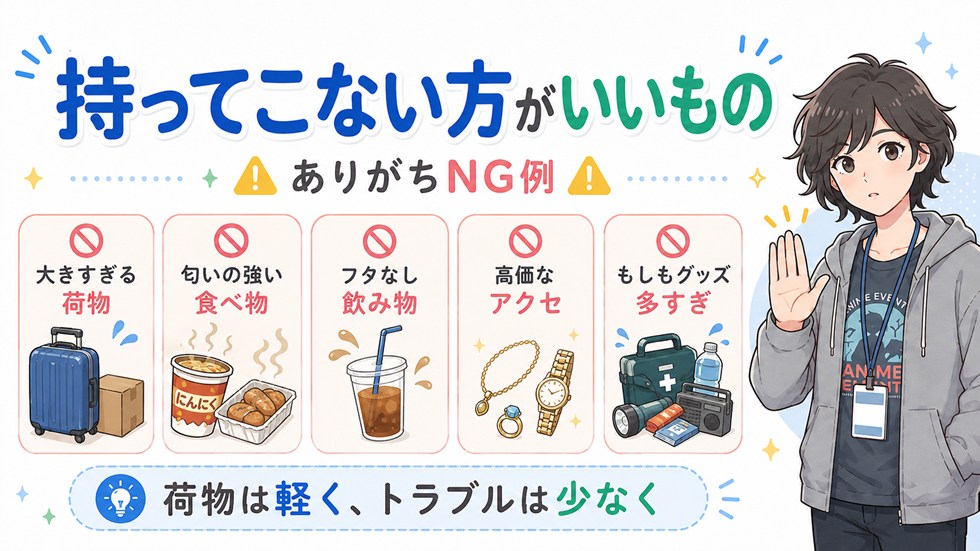 【持ってこない方がいいもの】ありがちなNG例