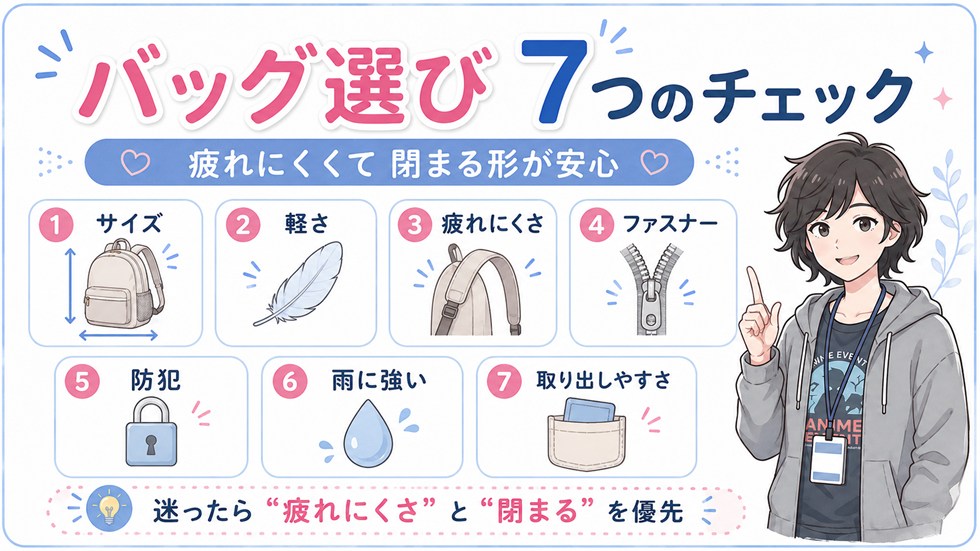 失敗しないカバン選び:7つのチェックポイント