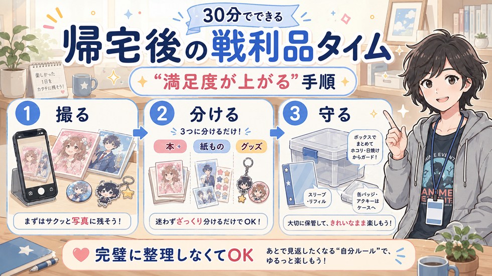 帰宅後の戦利品タイム：30分でできる“満足度が上がる”手順