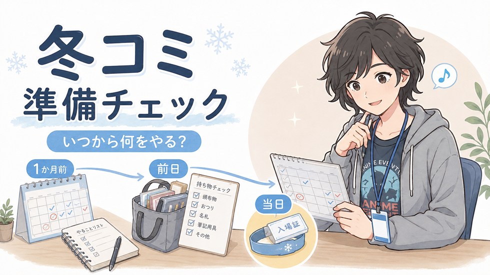 冬コミ準備チェック｜いつから何をやる？