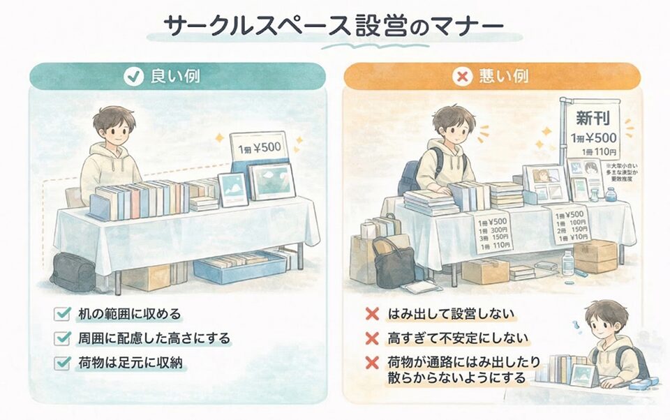 サークルスペース『設営』のマナー