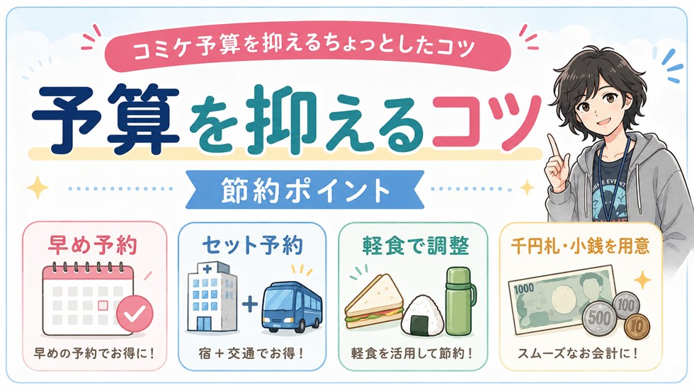 コミケ予算を抑えるちょっとしたコツ