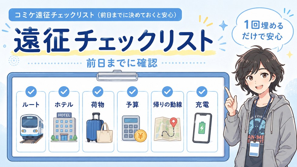コミケ遠征チェックリスト