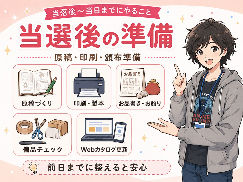 当落後〜当日までにやること：原稿・印刷・頒布準備の全体像