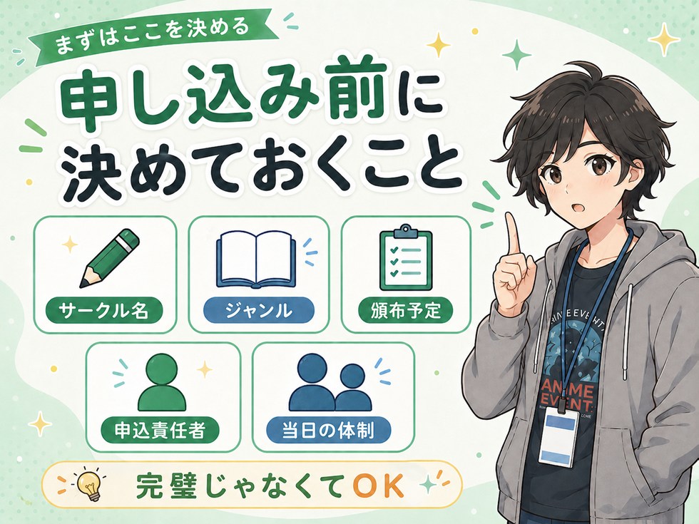 申し込み前に決めておくこと
