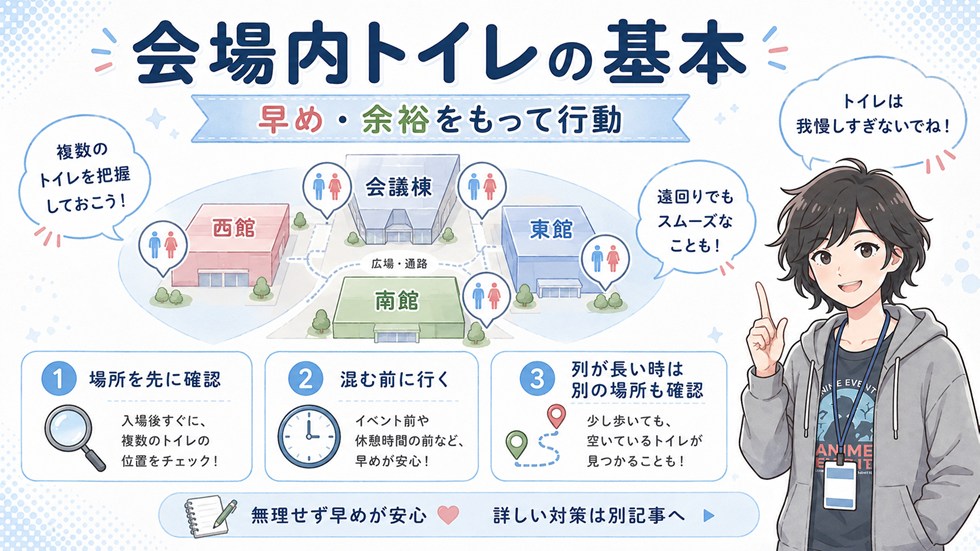 会場内トイレの基本