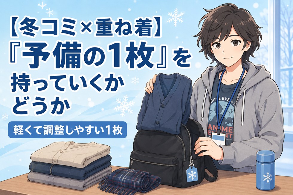 【冬コミ×重ね着】「予備の1枚」を持っていくかどうか
