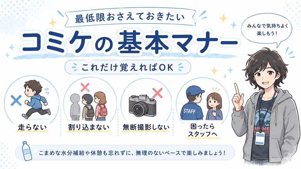 最低限おさえておきたい「コミケの基本マナー」