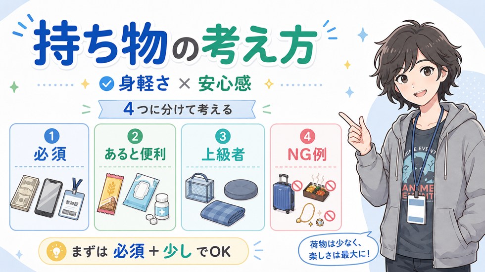 コミケ持ち物チェックリストの考え方