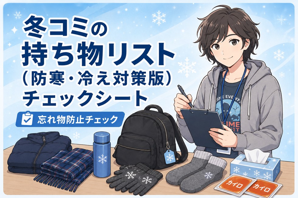 冬コミの持ち物リスト（防寒・冷え対策版）チェックシート