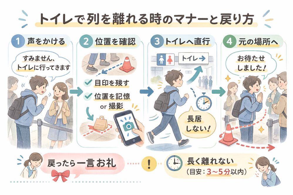コミケの待機列でのトイレ対策