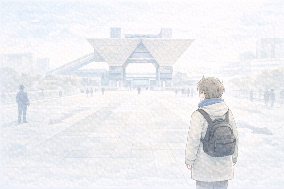 「会議棟」を目印に