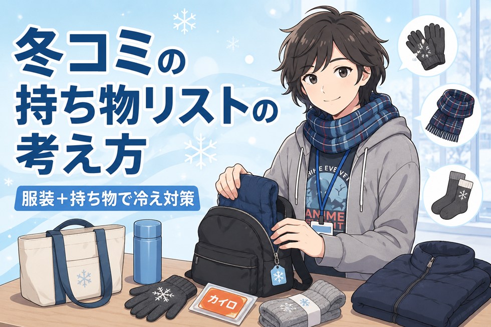 冬コミの持ち物リストの考え方｜「服装＋持ち物」で冷え対策を組む
