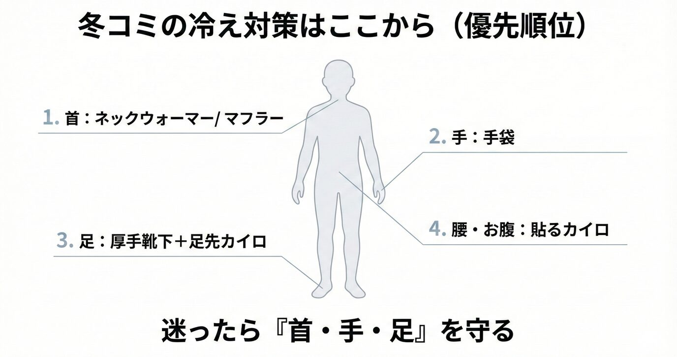 冬コミの冷え対策はここから（優先順位）