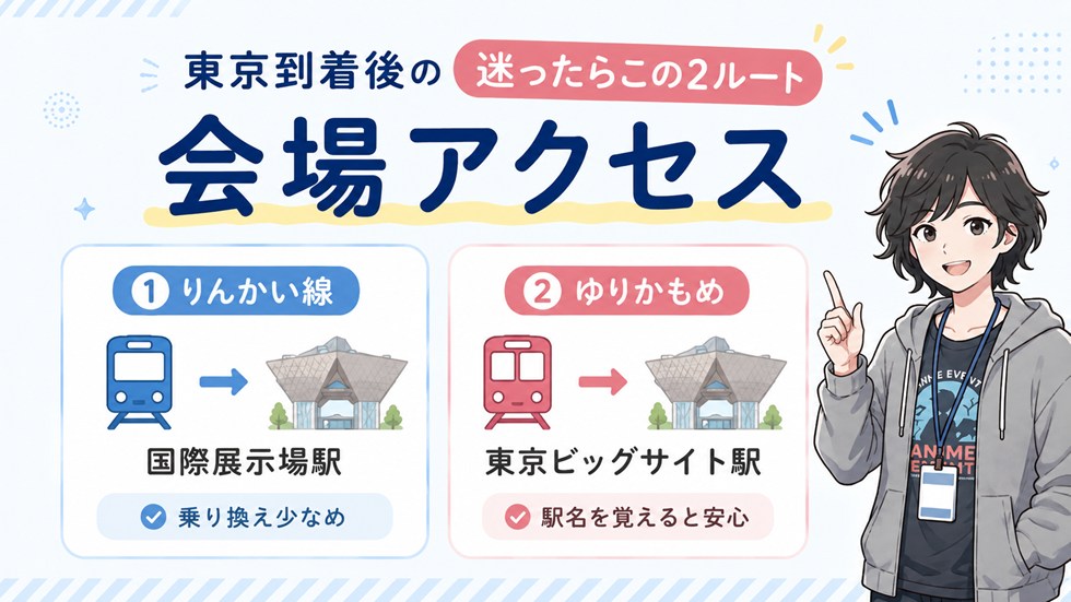 東京到着後の「会場アクセス」：迷ったらこの2ルートを覚えよう