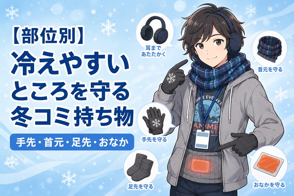 【部位別】冷えやすいところを守る冬コミ持ち物