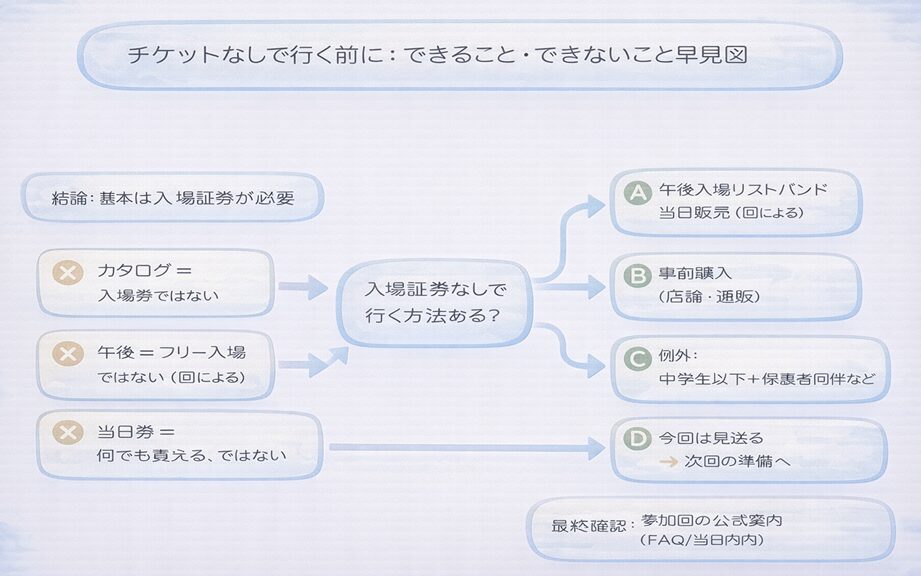 コミケは入場証券がないと入れない