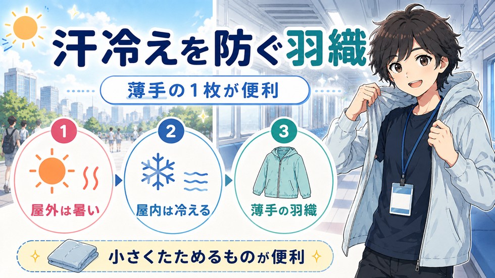 汗冷えを防ぐ羽織