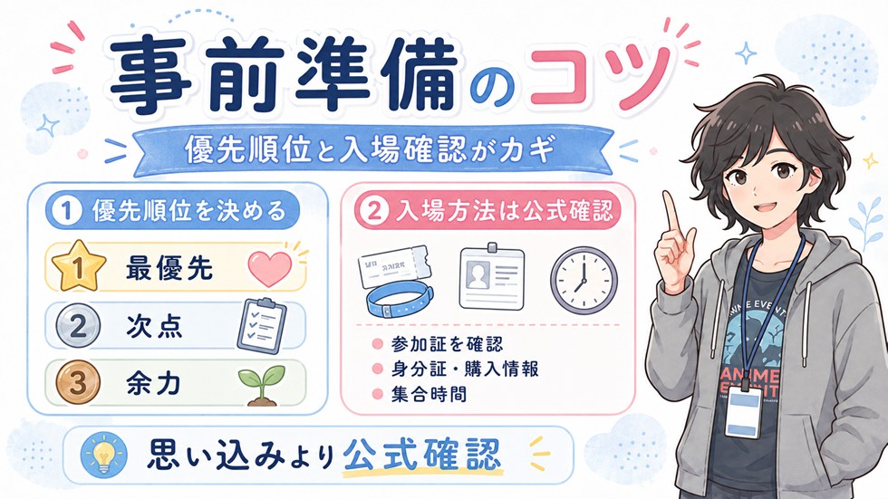 事前準備のコツ