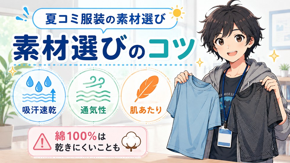 夏コミ服装の素材選び