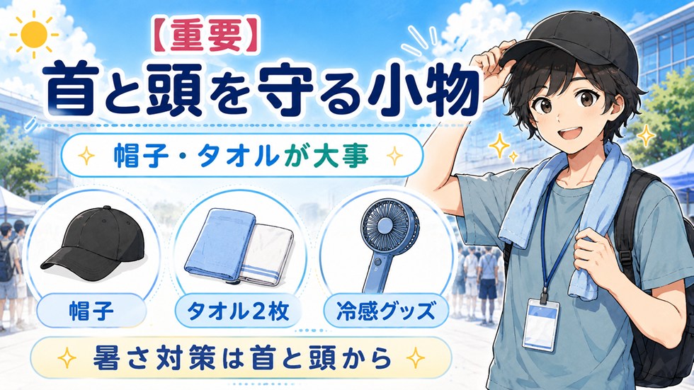 【重要】首と頭を守る小物