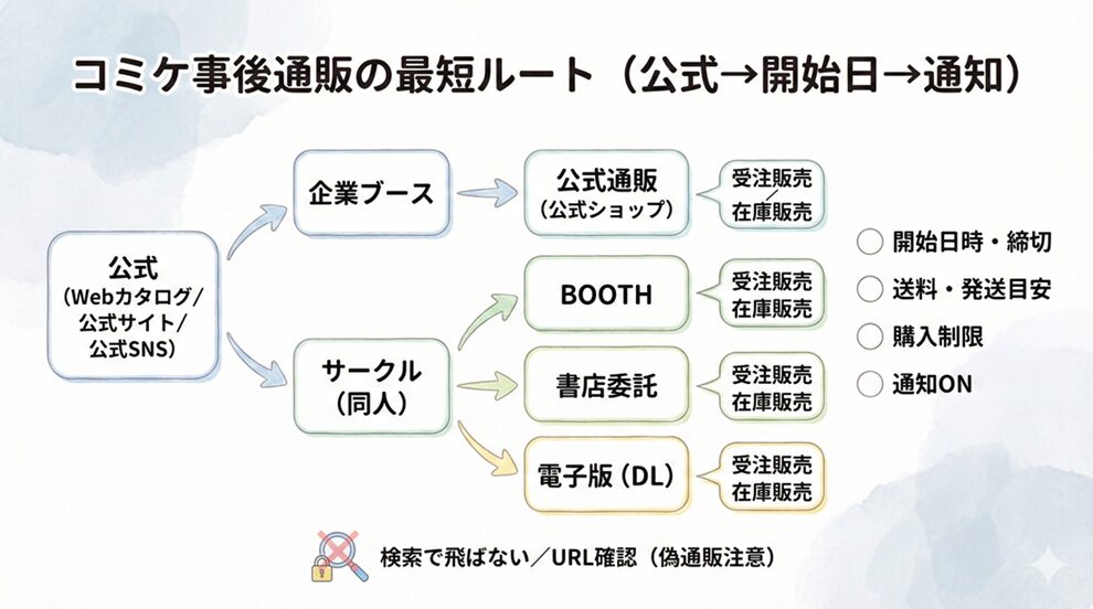 コミケの事後通販はどこで買う？