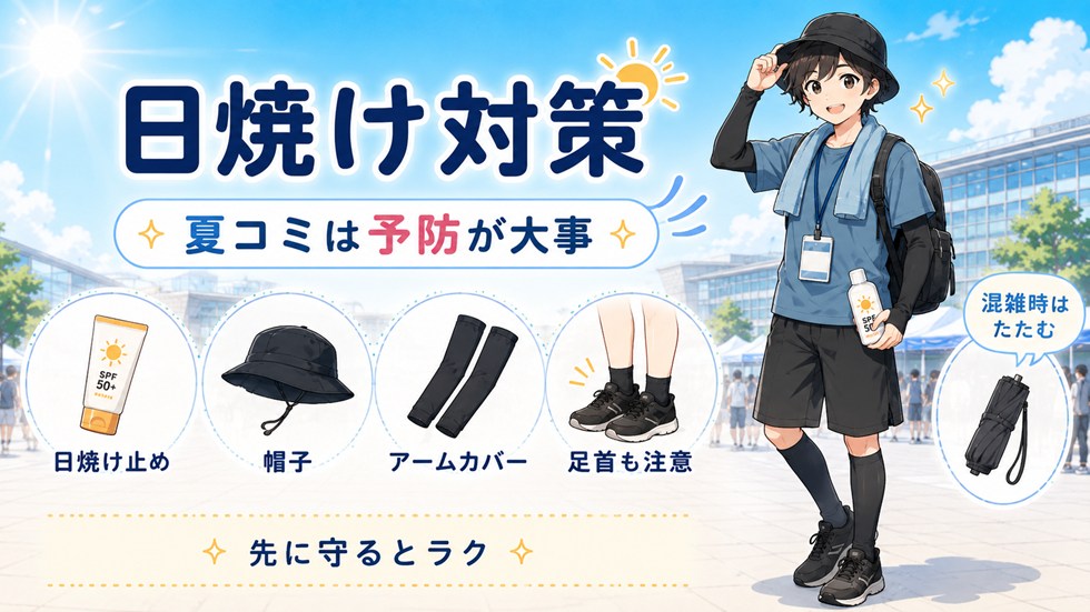 夏コミの日焼け対策