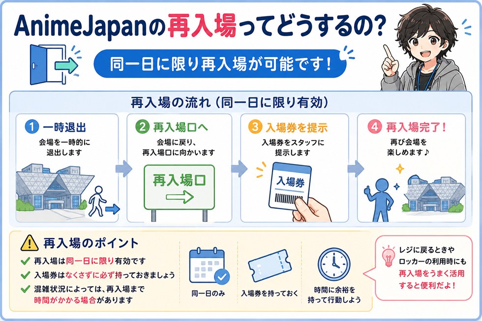 再入場はできる？混雑回避にどう役立つ？