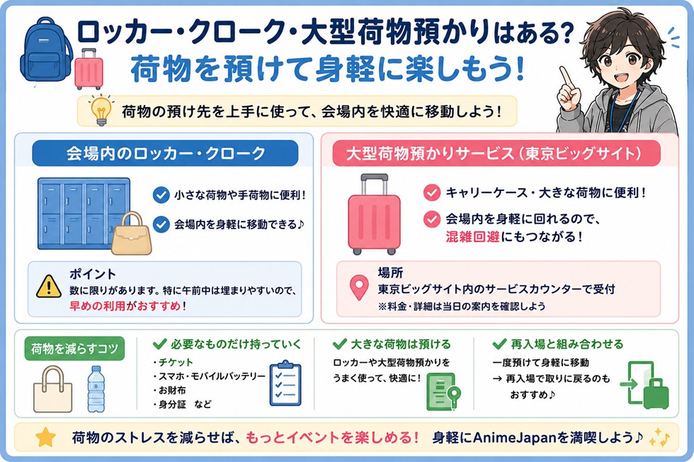 ロッカー・クローク・荷物預かりは使える？