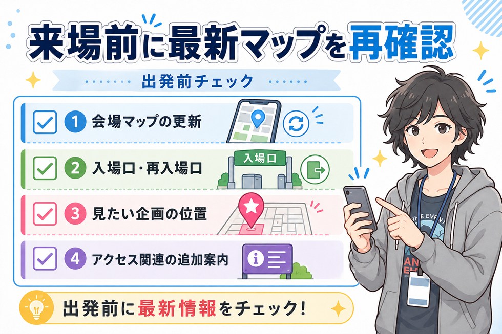 来場前に最新マップで再確認したいこと