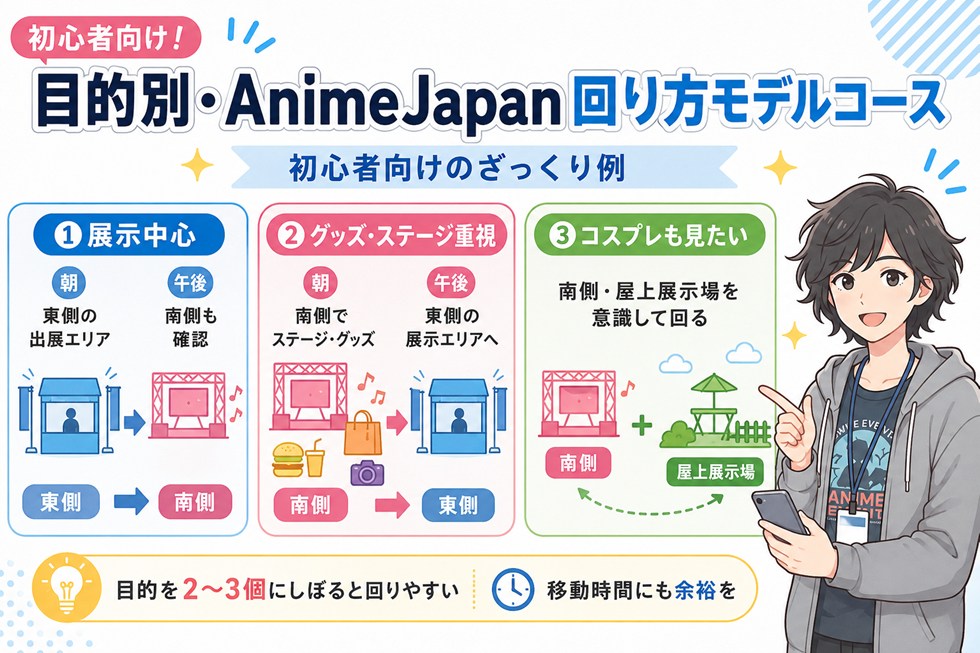 初心者向け！目的別・AnimeJapan回り方モデルコース