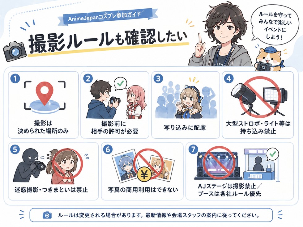撮影ルールも確認したい