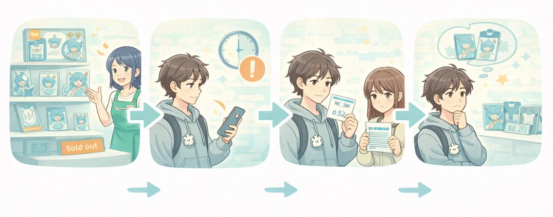 アニメジャパングッズの売り切れ対策