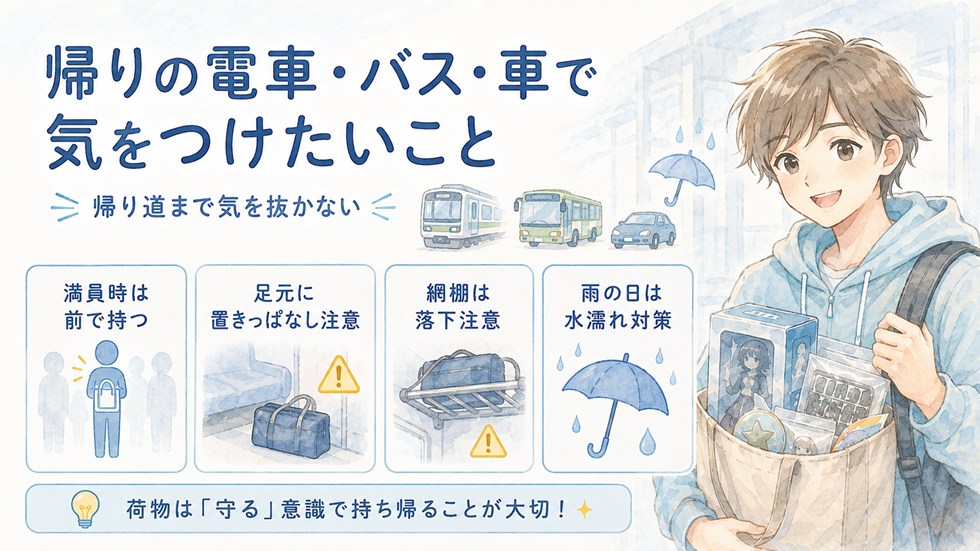 帰りの電車・バス・車で気をつけたいこと