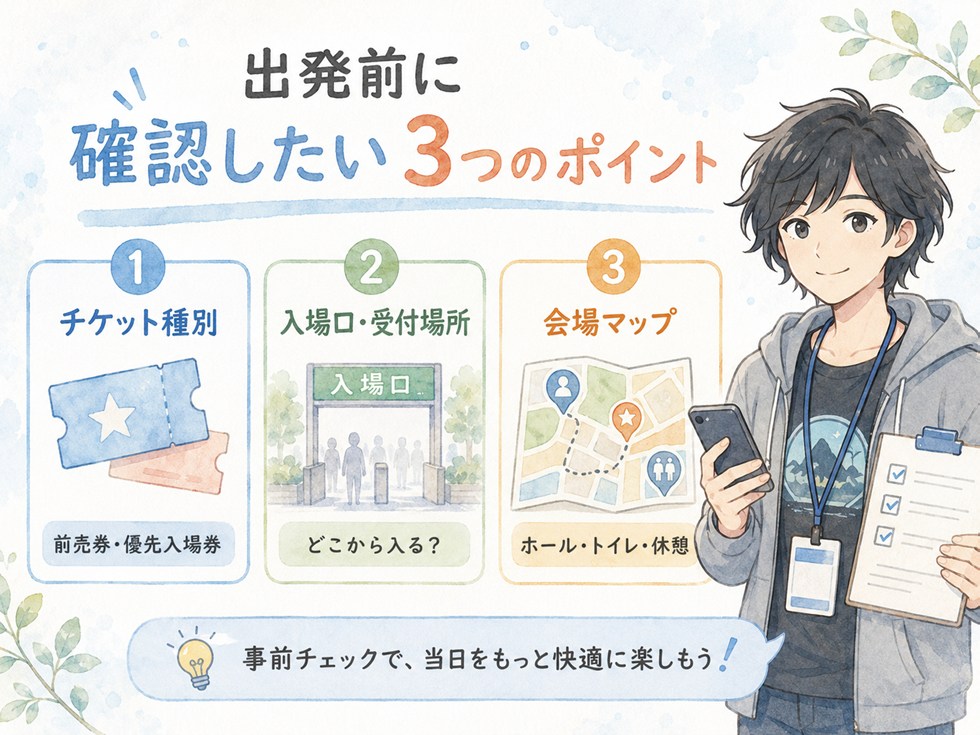 出発前に確認したい3つのポイント