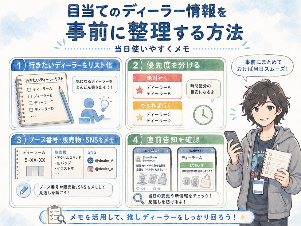 目当てのディーラー情報を事前に整理する方法