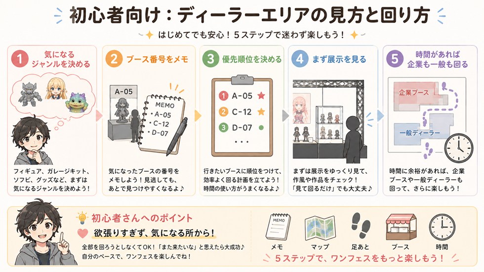 初心者向け:ディーラーエリアの見方と回り方