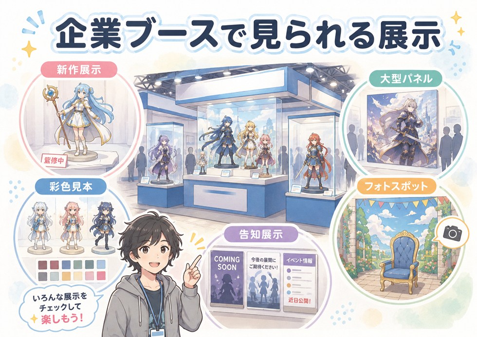 ワンフェスの企業ブースで見られる展示