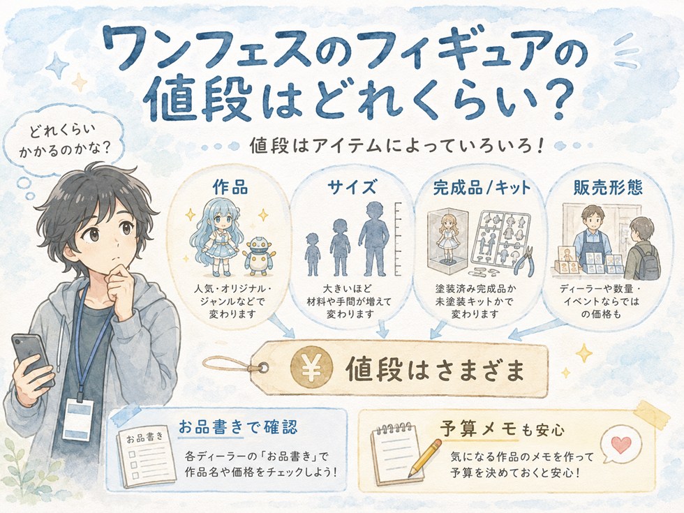 ワンフェスのフィギュアの値段はどれくらい？