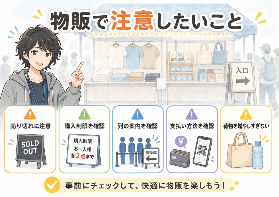 企業ブースの物販で注意したいこと