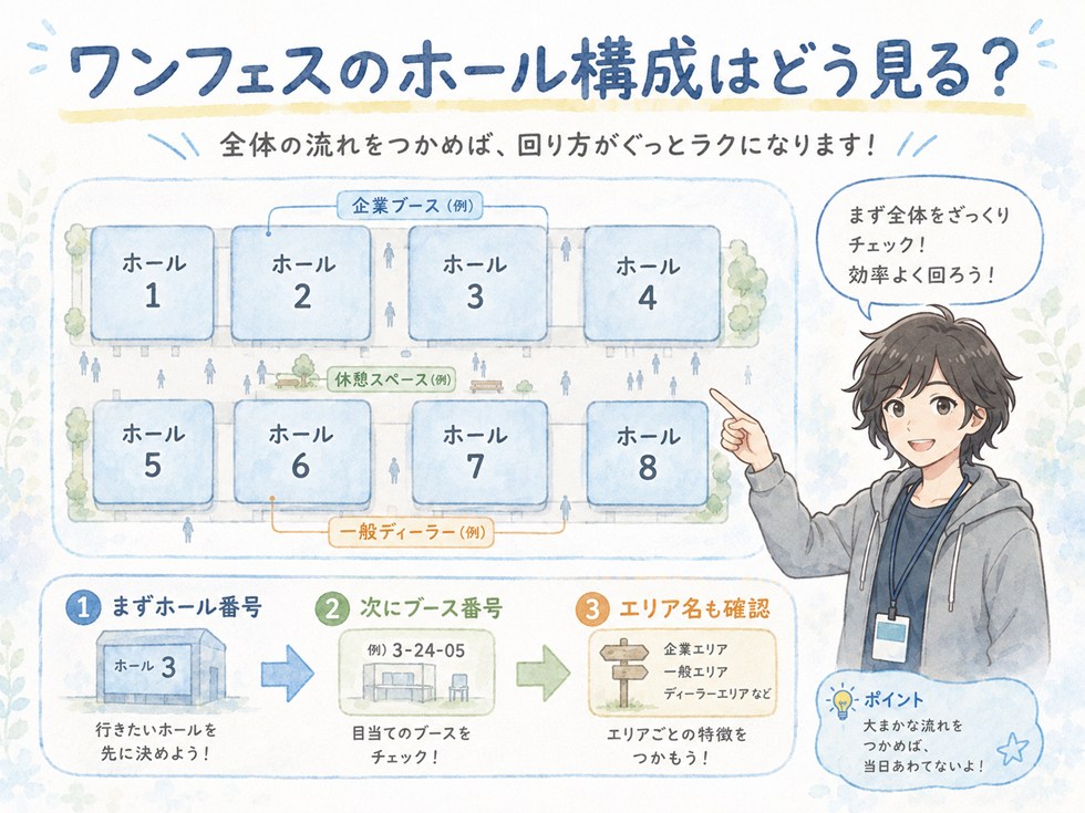ワンフェスのホール構成はどう見る？